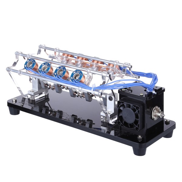 V8 Electromagnetic 8-Coil Engine Model V8 Electromagnetic 8-Coil Engine Model