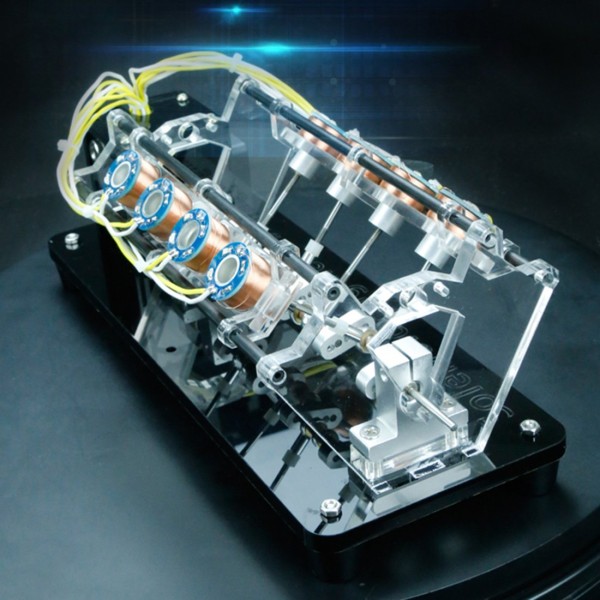 V8 Electromagnetic 8-Coil Engine Model V8 Electromagnetic 8-Coil Engine Model