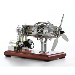 16-Cylinder Double-Tank Stirling Engine Model