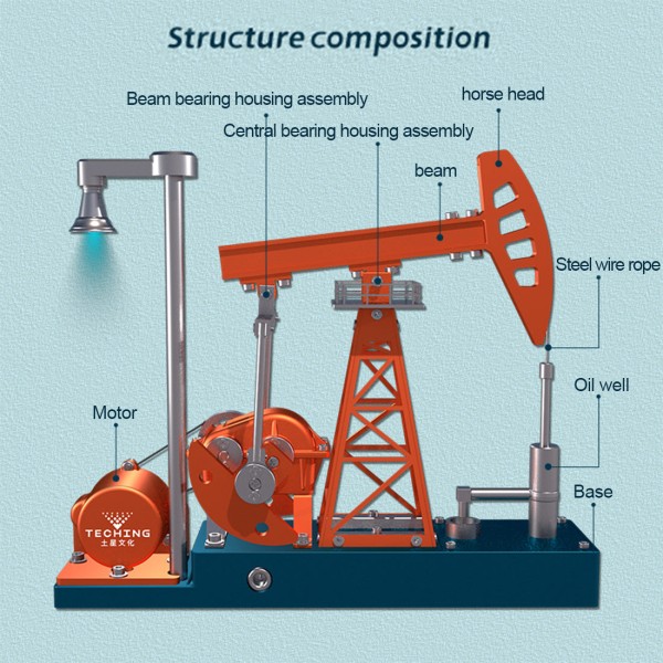 TECHING DM601 Working Pumpjack Model Kit 219PCS