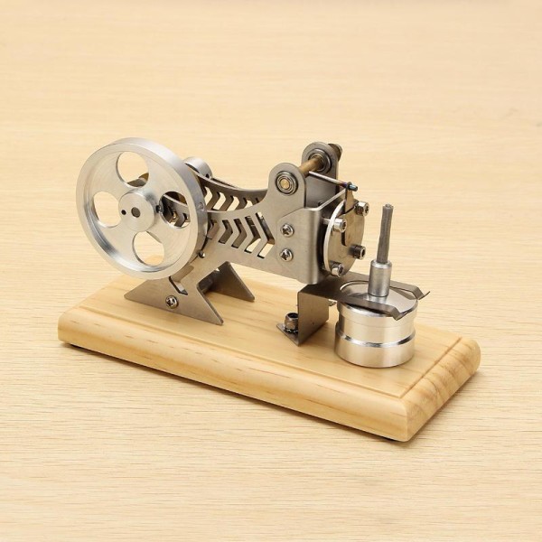 Vacuum Flame-Licker Engine Model with Wood Base