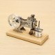 Vacuum Flame-Licker Engine Model with Wood Base