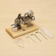 Vacuum Flame-Licker Engine Model with Wood Base