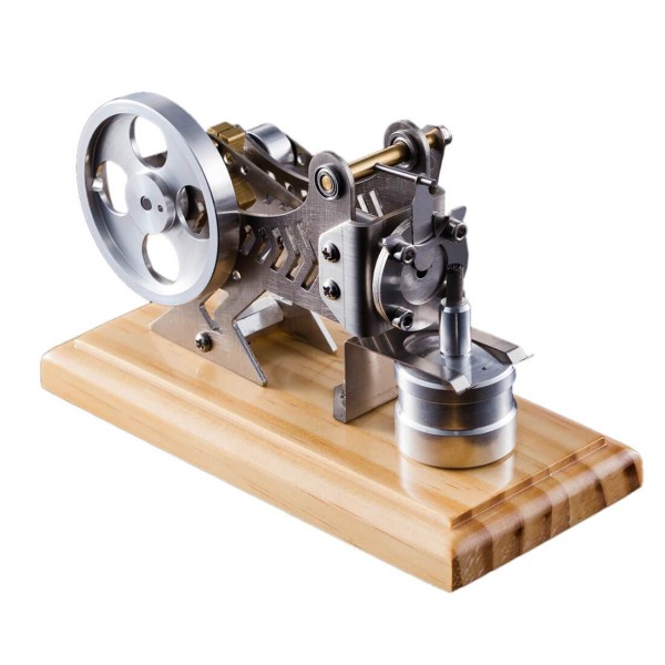 Vacuum Flame-Licker Engine Model with Wood Base