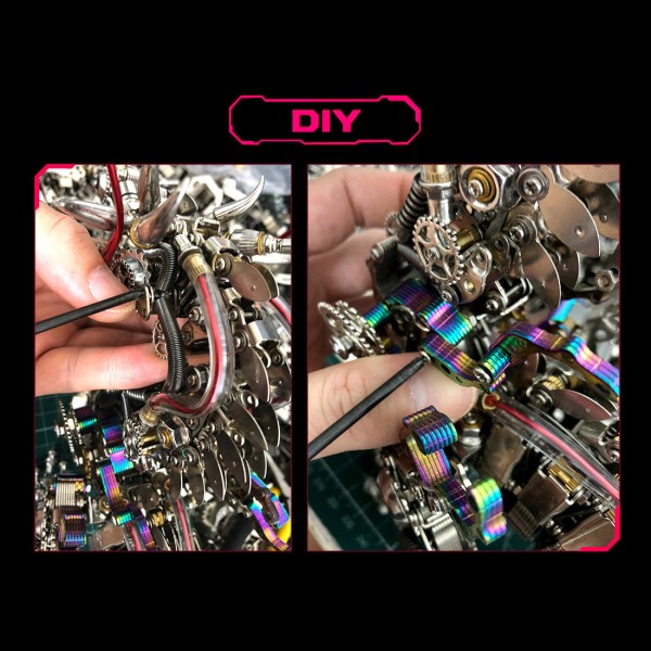 Cyberpunk Mechanical Dragon Metal Model Kit 2030+PCS