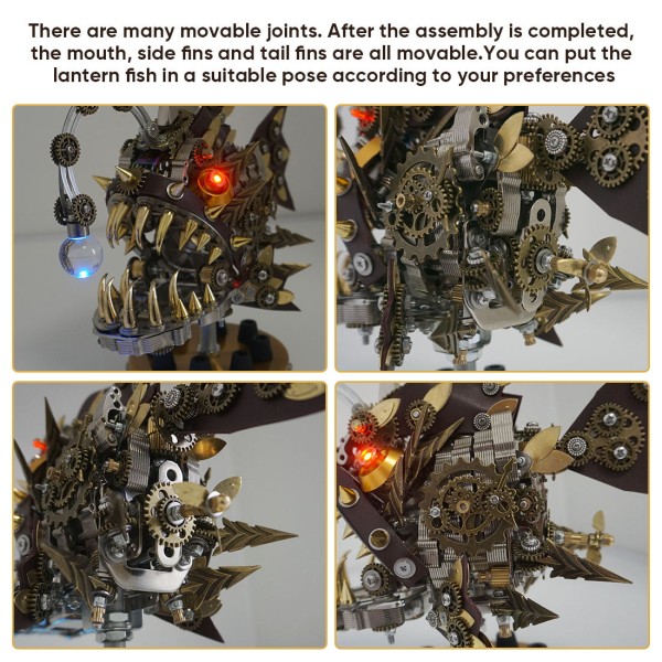Steampunk Anglerfish Mechanical Model Kit 700+PCS