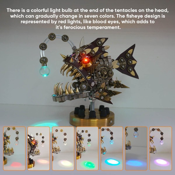 Steampunk Anglerfish Mechanical Model Kit 700+PCS