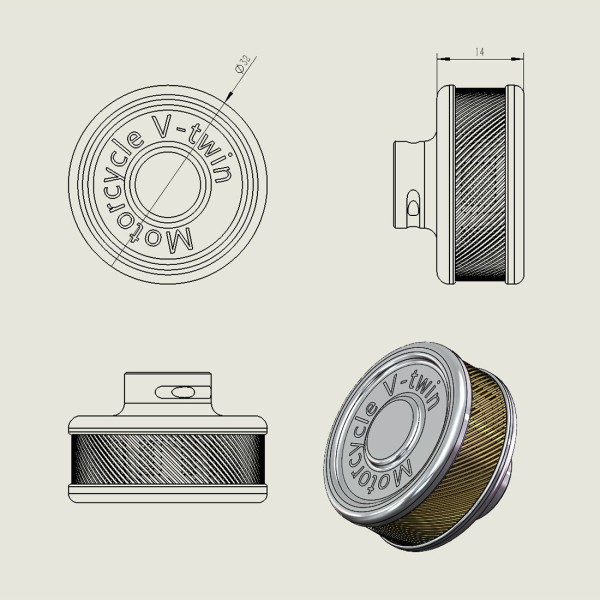 CISON FG-9VT / FG-VT157 Metal Air Filter