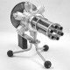 Six-Cylinder Gatling-Style Stirling Engine Model