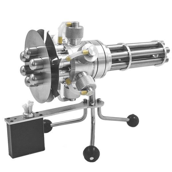 Six-Cylinder Gatling-Style Stirling Engine Model