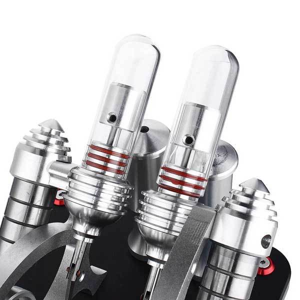 V4 Four-Cylinder Stirling Engine Generator Model