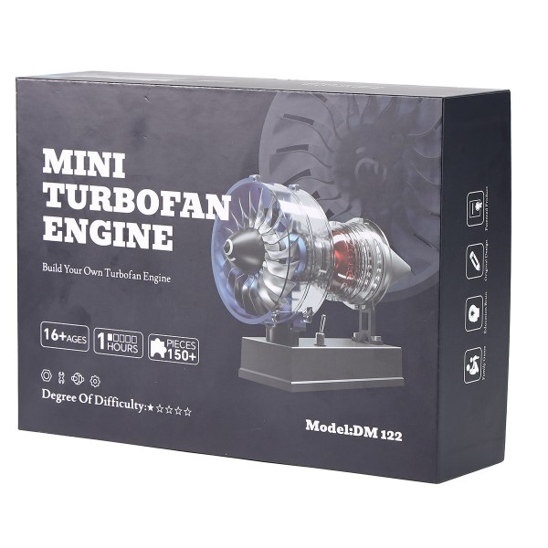 TECHING DM122 1:14 Mini Turbofan Engine Kit 170+PCS