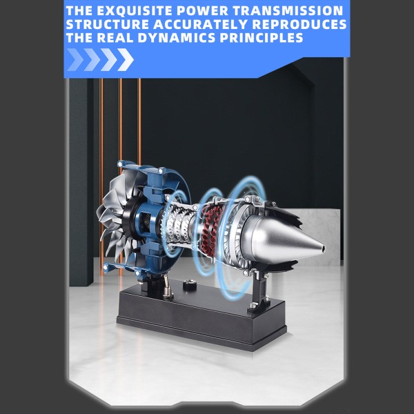 TECHING DM122 1:14 Mini Turbofan Engine Kit 170+PCS
