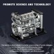 TECHING DM115 1:10 L4 Diesel Engine Model Kit 300+PCS