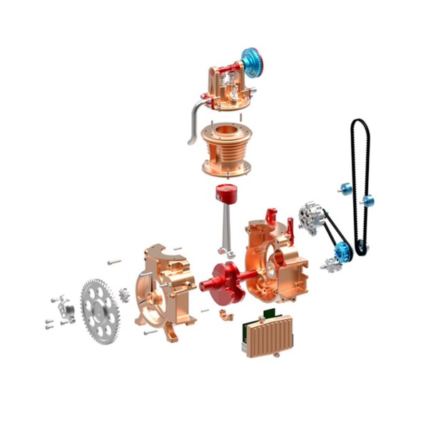 DM17-S-T Single-Cylinder Engine Assembly Kit 130PCS DM17-S-T Single-Cylinder Engine Assembly Kit 130PCS