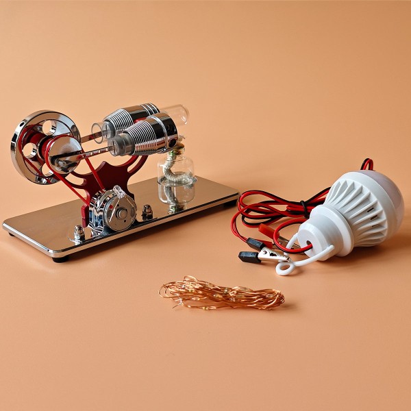 ENJOMOR Gamma Stirling Generator with LED Set ENJOMOR Gamma Stirling Generator with LED Set