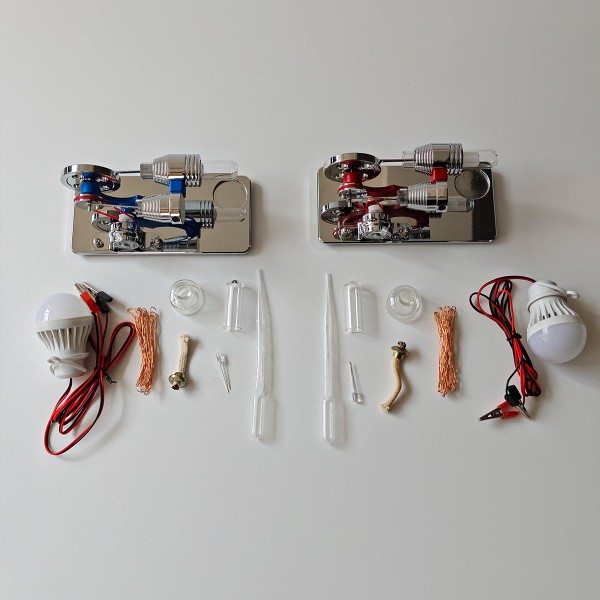 ENJOMOR Gamma Stirling Generator with LED Set ENJOMOR Gamma Stirling Generator with LED Set