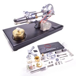 Unassembled Stirling Generator Kit with 4 LEDs