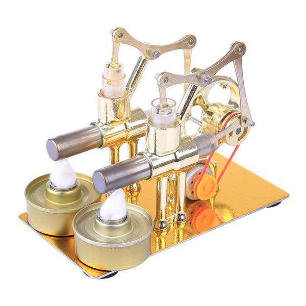Twin-Cylinder Stirling Engine Generator with Bulb Twin-Cylinder Stirling Engine Generator with Bulb