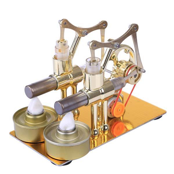 Twin-Cylinder Stirling Engine Generator with Bulb Twin-Cylinder Stirling Engine Generator with Bulb