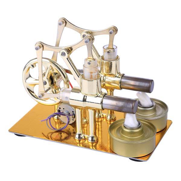 Twin-Cylinder Stirling Engine Generator with Bulb Twin-Cylinder Stirling Engine Generator with Bulb