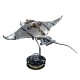 Mechanical Manta Ray 3D Metal Assembly Model with Lights