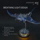 Mechanical Manta Ray 3D Metal Assembly Model with Lights