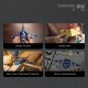 Mechanical Manta Ray 3D Metal Assembly Model with Lights