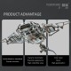 Mechanical Manta Ray 3D Metal Assembly Model with Lights