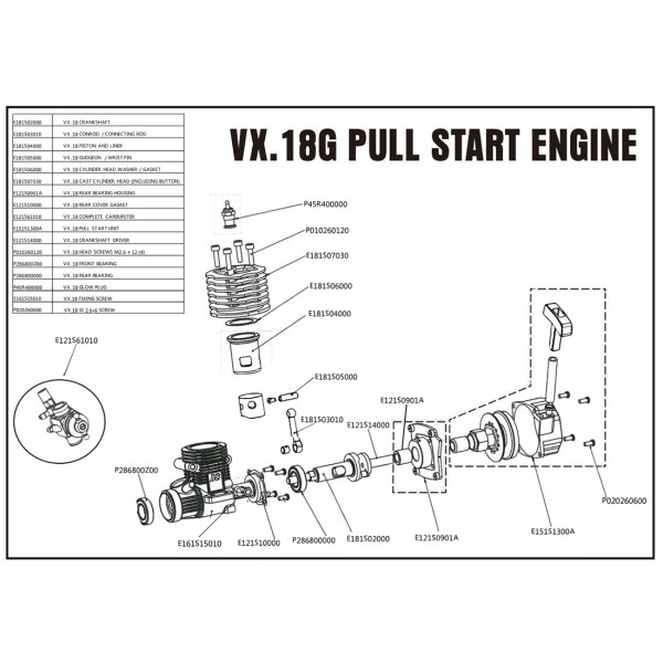 VRX VX-18 2.95cc Two-Stroke Nitro RC Engine VRX VX-18 2.95cc Two-Stroke Nitro RC Engine