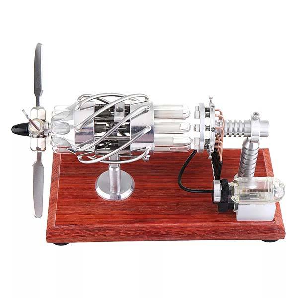 16-Cylinder Quartz-Tube Stirling Engine Model