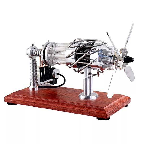 16-Cylinder Quartz-Tube Stirling Engine Model