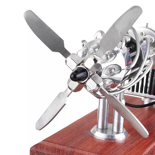 16-Cylinder Quartz-Tube Stirling Engine Model