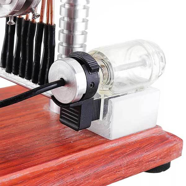 16-Cylinder Quartz-Tube Stirling Engine Model