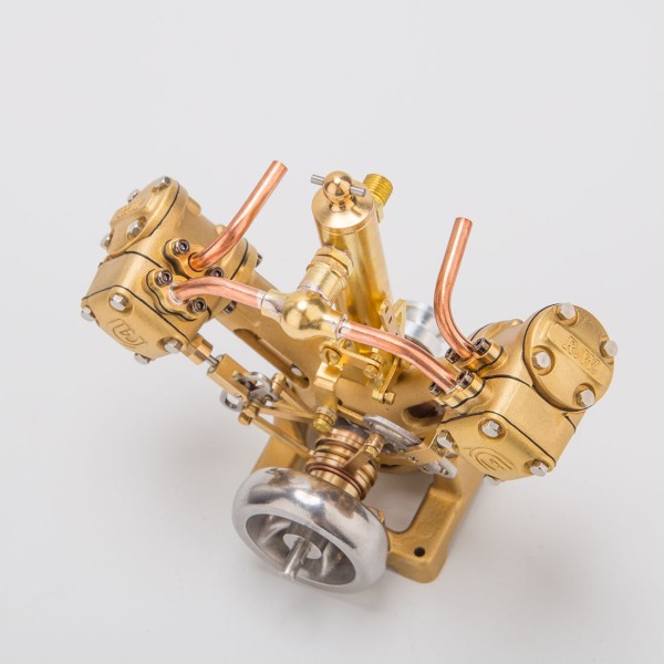 RW-V2 Reversible V-Twin Marine Steam Engine