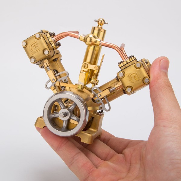 RW-V2 Reversible V-Twin Marine Steam Engine