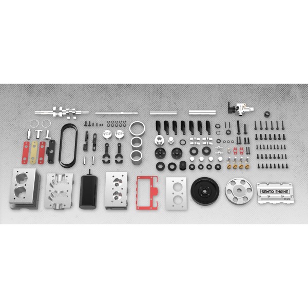 SEMTO ST-NF2 7cc Inline Twin-Cylinder Nitro Engine Model Kit