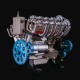 TECHING 1:3 Full-Metal V8 Engine Model Kit 500+PCS