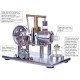 Hot-Air Stirling Electricity Generator with Colorful LED