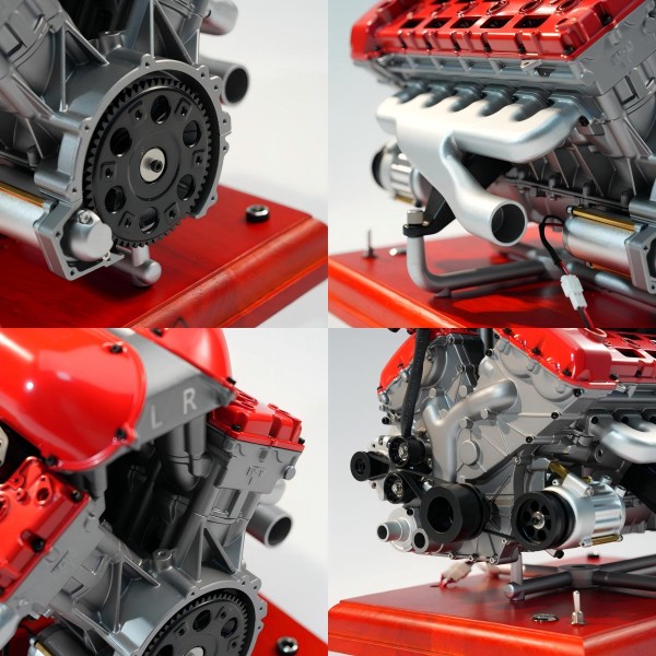 TECHING DM108 1:4 Supercar V12 Engine Model Kit 800+PCS TECHING DM108 1:4 Supercar V12 Engine Model Kit 800+PCS