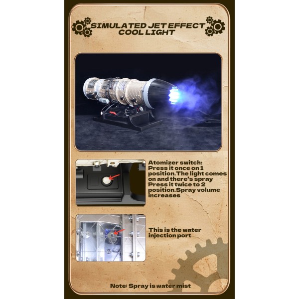 TECHING DM135 1:10 Fighter Turbofan Engine Model Kit 600+PCS TECHING DM135 1:10 Fighter Turbofan Engine Model Kit 600+PCS