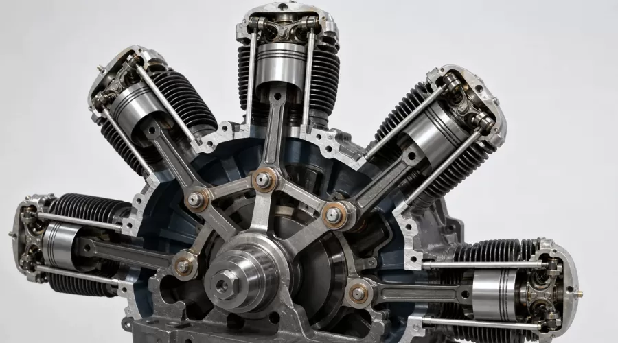 How Master and Articulating Rods Work in Radial Engines