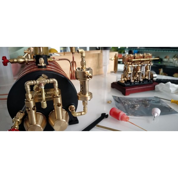Steam Engine Horizontal Steam Boiler for Model Ship KACIO WS100XL 1000mL Steam Engine Horizontal Steam Boiler for Model Ship KACIO WS100XL 1000mL
