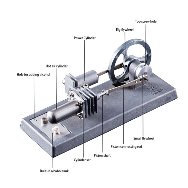 Desktop Stirling Engine Kit All-metal Stirling Engine DIY Kit Set Toy - Enginesdiy Desktop Stirling Engine Kit All-metal Stirling Engine DIY Kit Set Toy - Enginesdiy